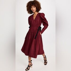 Elegant Burgundy Dress